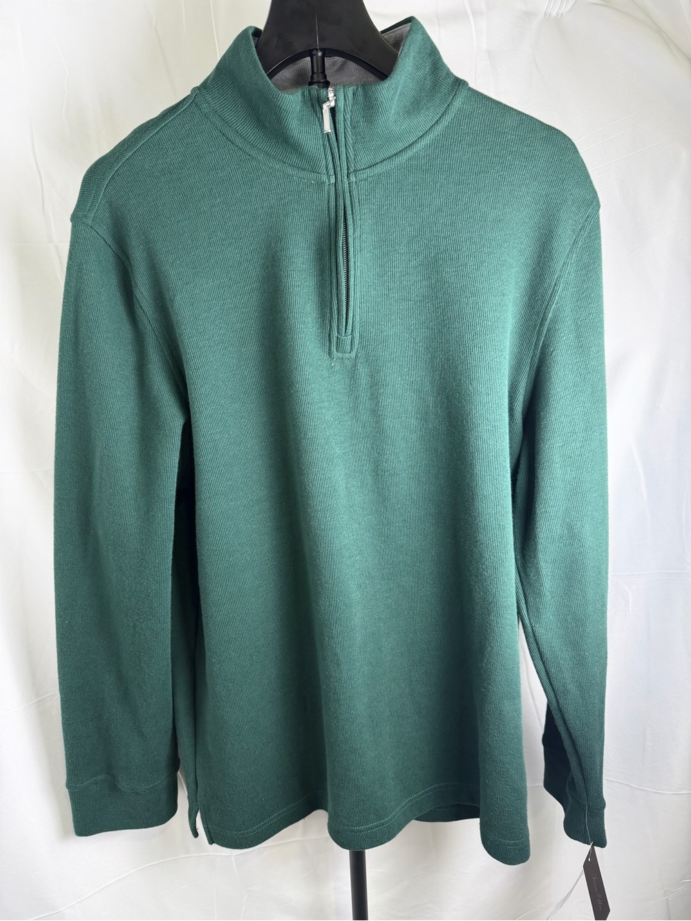 Men's Half-Zip Sweater Pullover - Green M